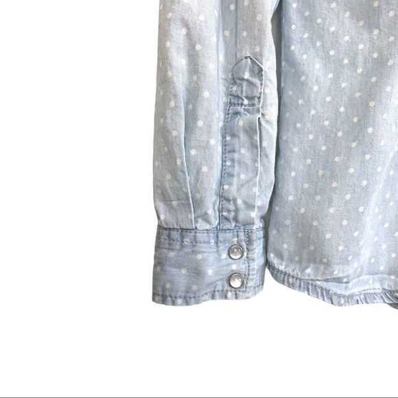 Forever 21 Polka Dot Chambray Top - Picture 8 of 8
